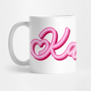 Kaitlyn name pink heart Mug